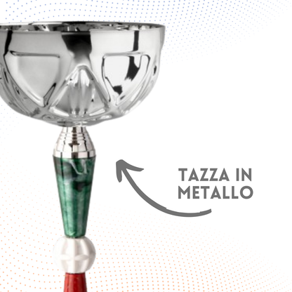 Trofeo tricolore da 50 cm a due piani | Cod. 5.242
