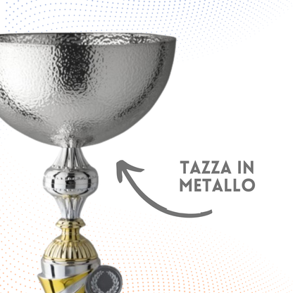 Coppa da 36 cm silver con tazza in metallo | Cod. 9.193S