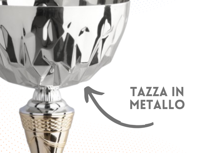 Coppa da 41 cm silver con tazza in metallo | Cod. 9.051S