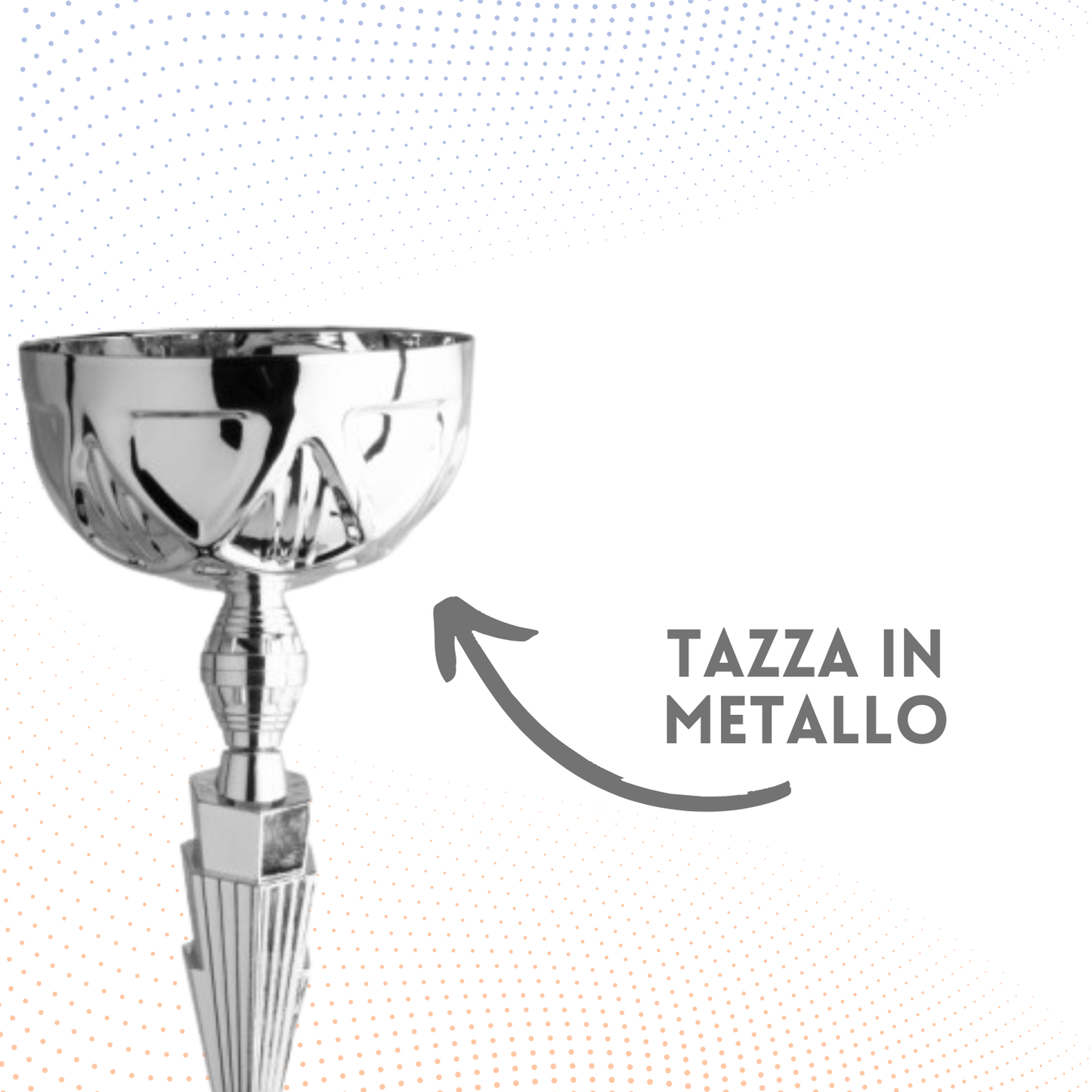 Trofeo in metallo da 57 cm a due piani | Cod. 5.011