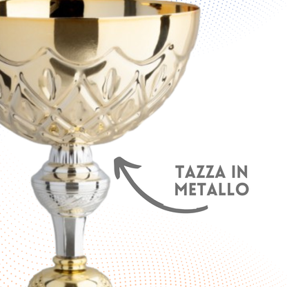 Coppa da 28 cm con base in marmo | Cod. 12.054G