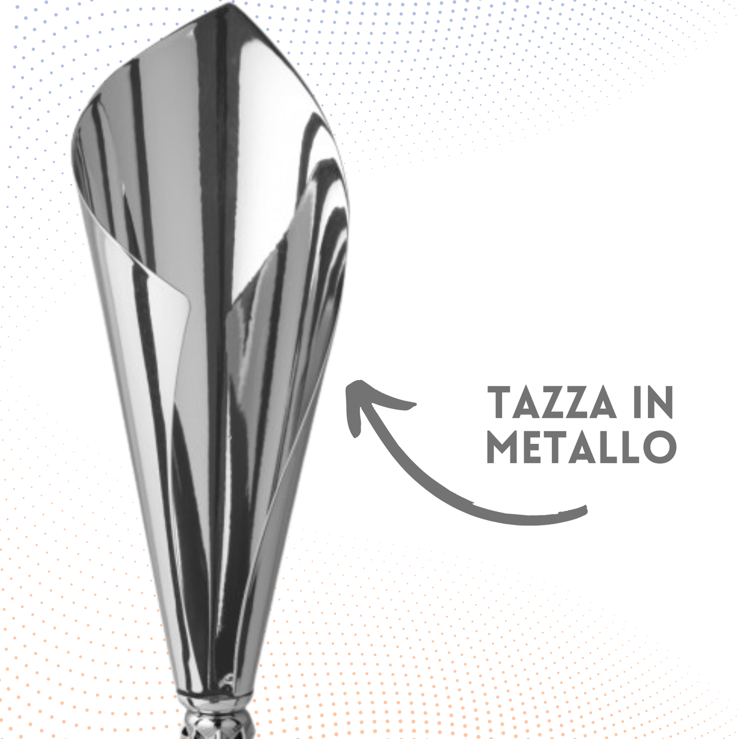 Trofeo in metallo da 37 cm colore silver | Cod. 4.453