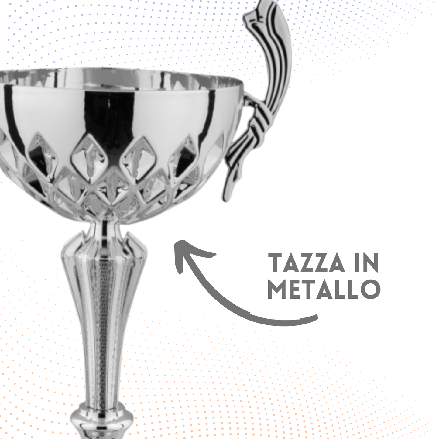 Trofeo in metallo da 40 cm con manici | Cod. 8.182