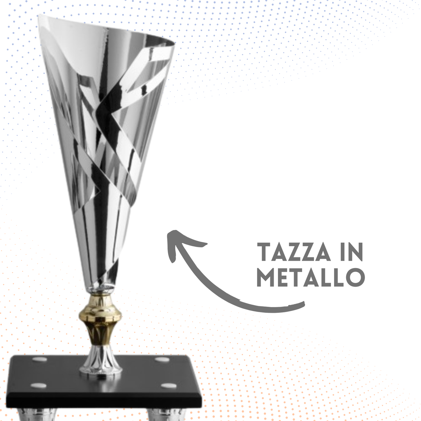 Trofeo in metallo da 63 cm a due piani | Cod. 5.023