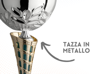 Coppa da 43 cm silver con tazza in metallo | Cod. 8.681S