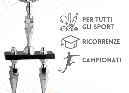 Trofeo in metallo da 54 cm a due piani | Cod. 5.012