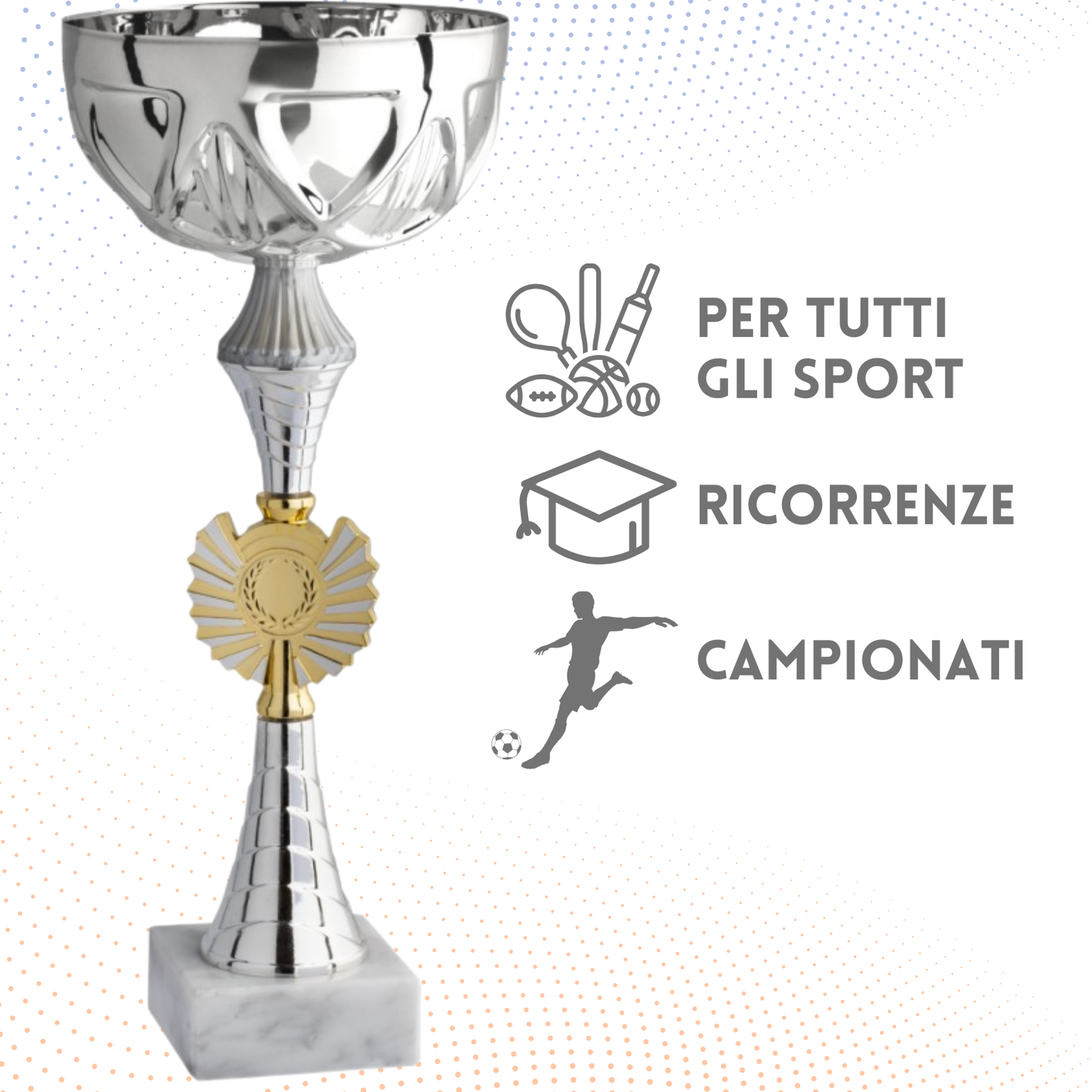 Coppa da 25 cm con base in marmo | Cod. 12.015S