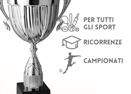 Tris di trofei personalizzati con manici 54 - 49 - 43 cm | Cod. 4.069