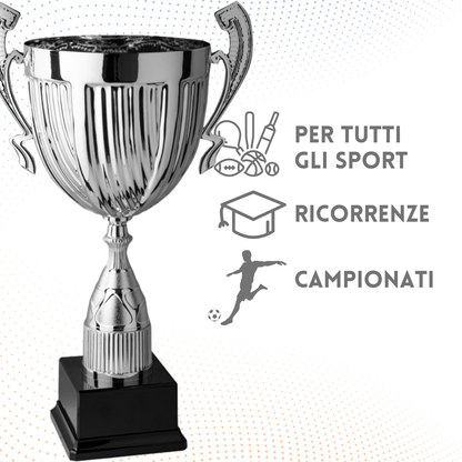Tris di trofei personalizzati con manici 54 - 49 - 43 cm | Cod. 4.069