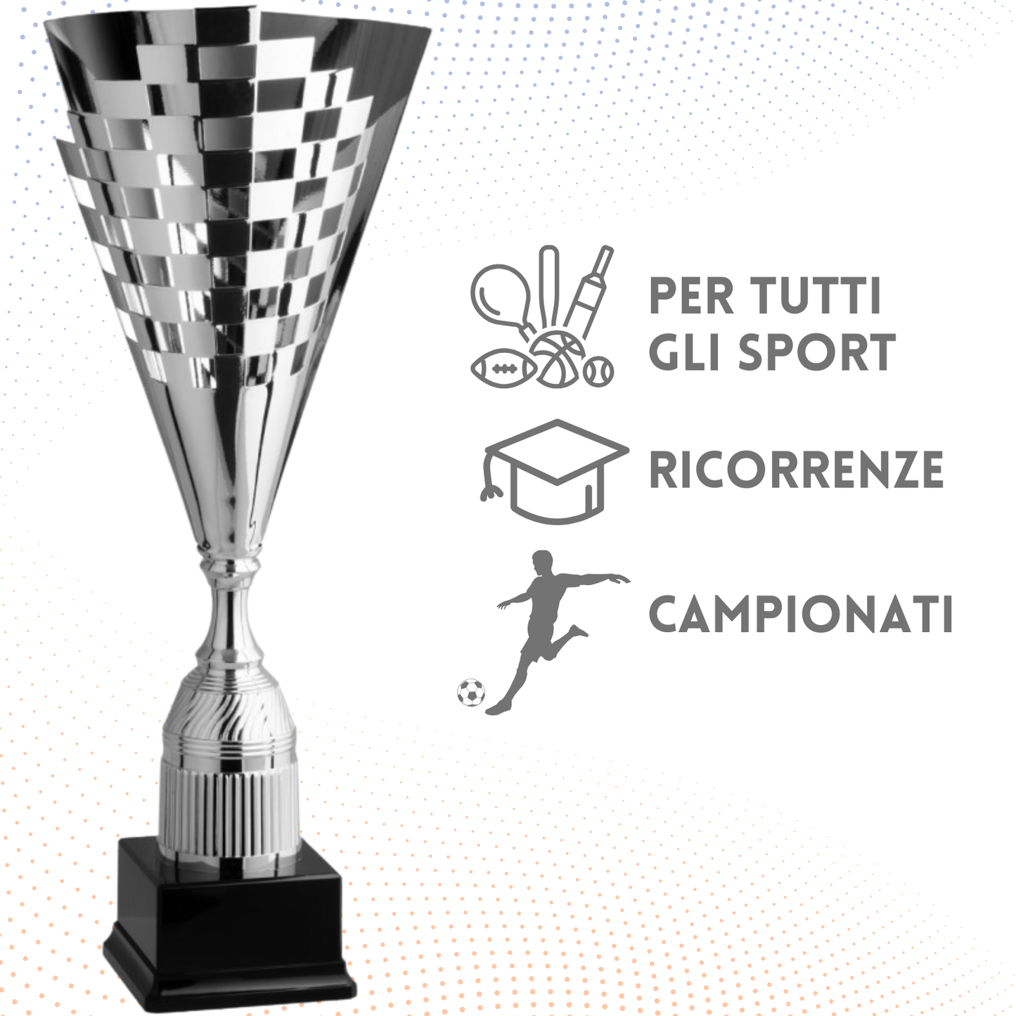 Tris di trofei personalizzati 61 - 55 - 47 cm | Cod. 2.579