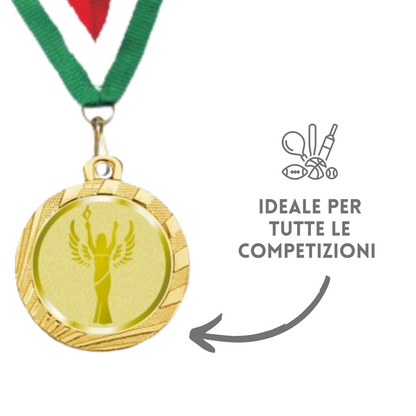 Medaglie competizioni sportive in stock personalizzate 32 mm oro | Cod. 23.008.Y11