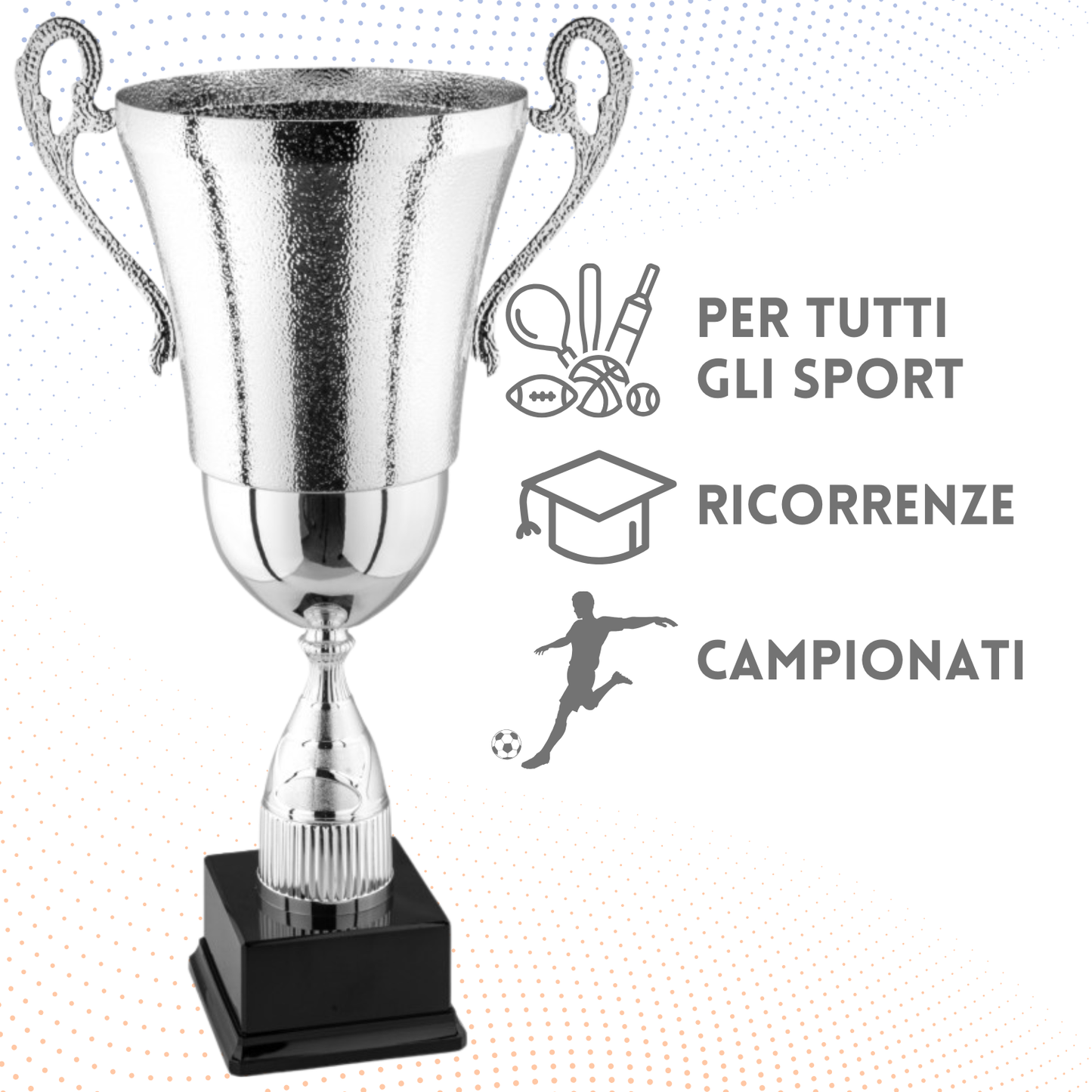Tris di premiazioni personalizzate con manici 65 - 59 - 54 cm | Cod. 2.141G