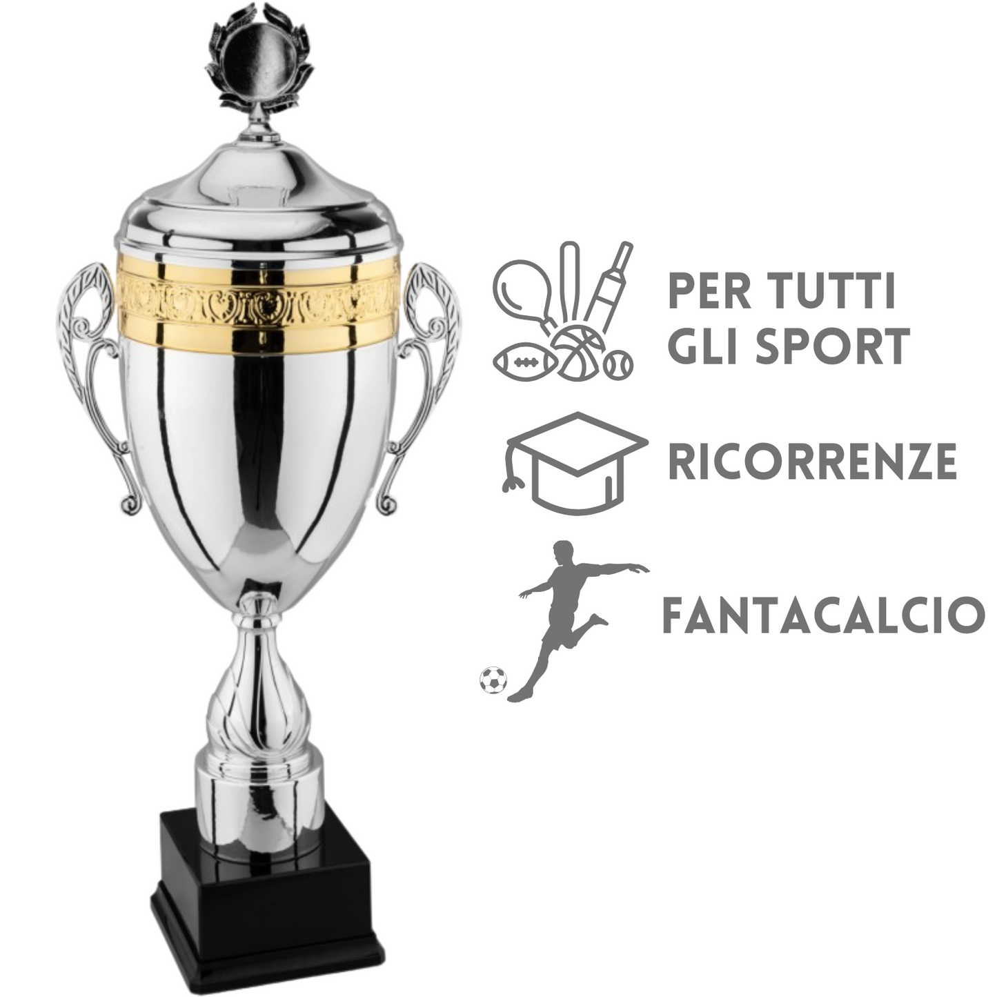 Tris di premiazioni personalizzate 76 - 71 - 64 cm | Cod. 2.129