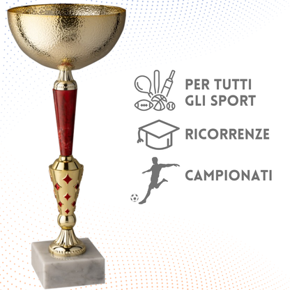 Coppa da 38 cm con base in marmo | Cod. 11.152G
