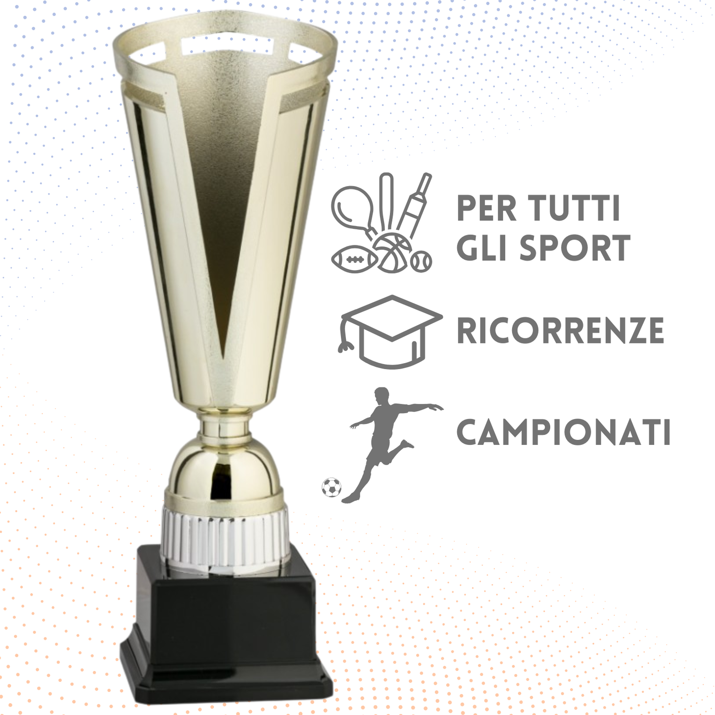 Coppa da 30 cm in ABS colore oro | Cod. 8.631