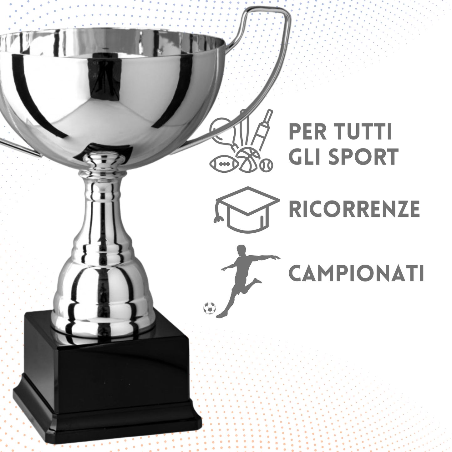 Trofeo in metallo da 32 cm con manici | Cod. 7.551
