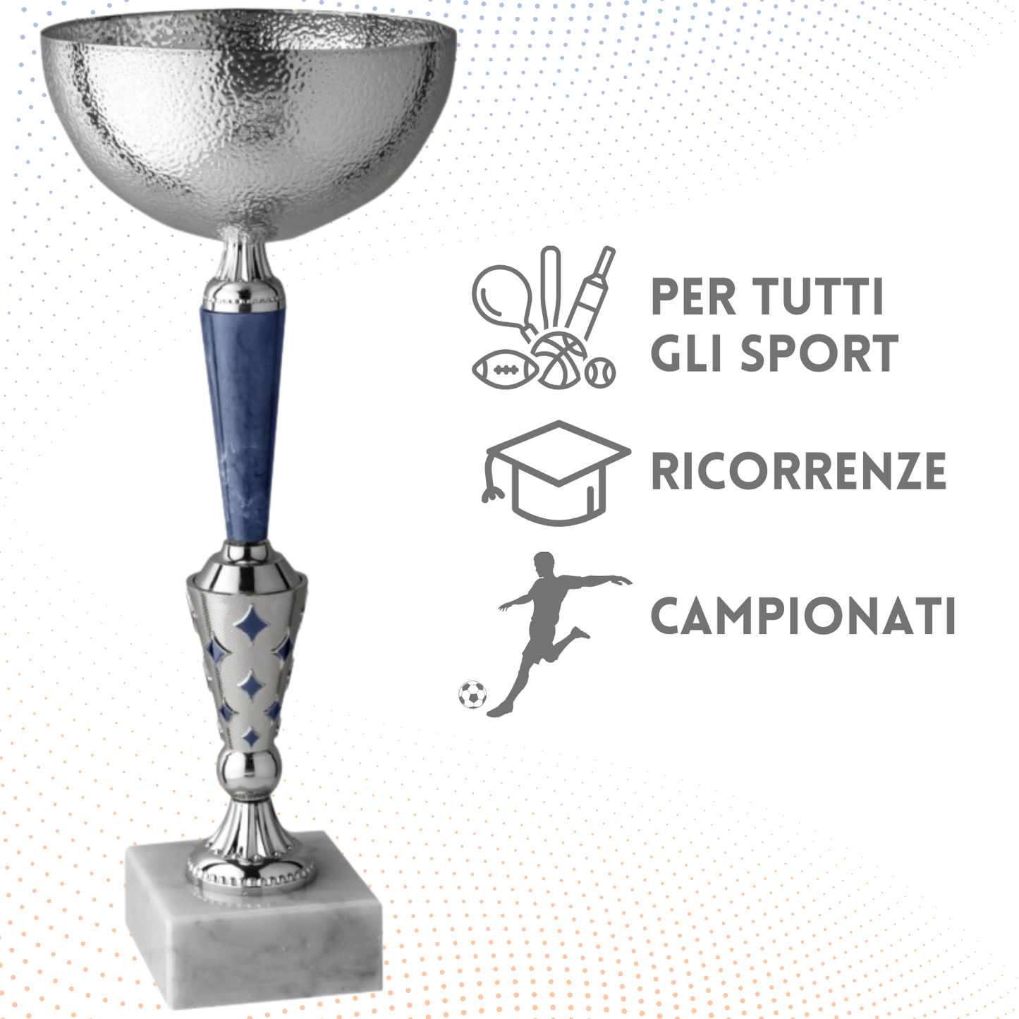 Coppa da 34 cm con base in marmo | Cod. 11.153S