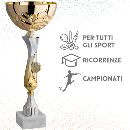 Coppa da 40 cm con base in marmo | Cod. 11.542G