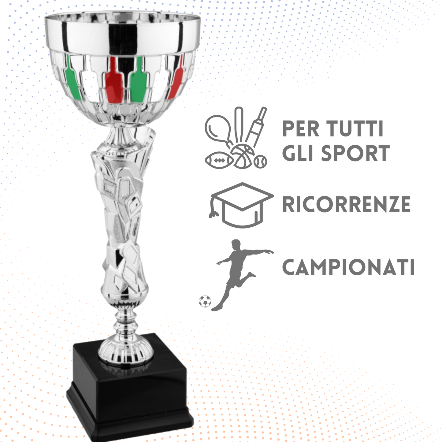 Coppa da 44 cm con verniciatura tricolore | Cod. 8.672