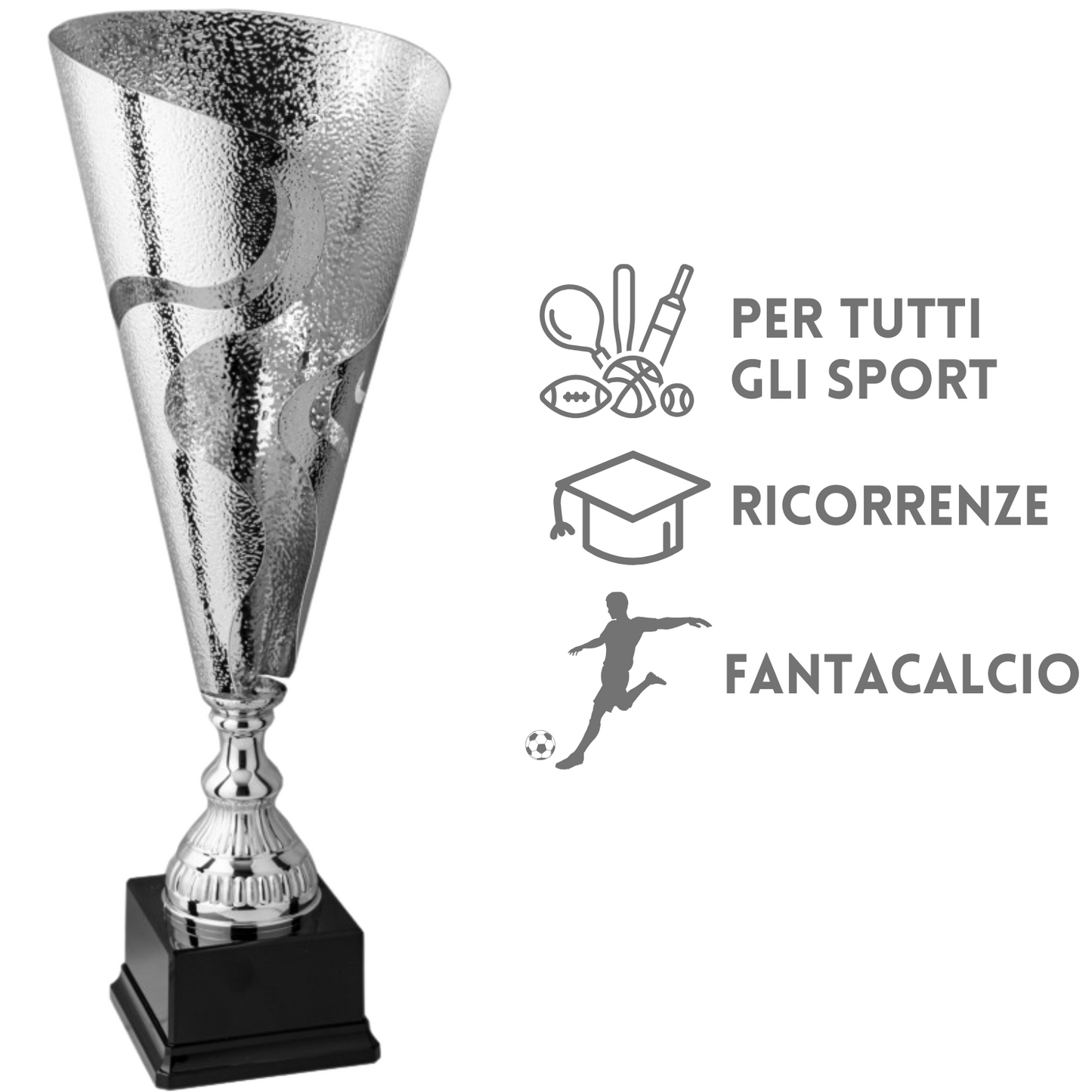 Tris di premiazioni personalizzate 55 - 53 - 51 cm | Cod. 2.439