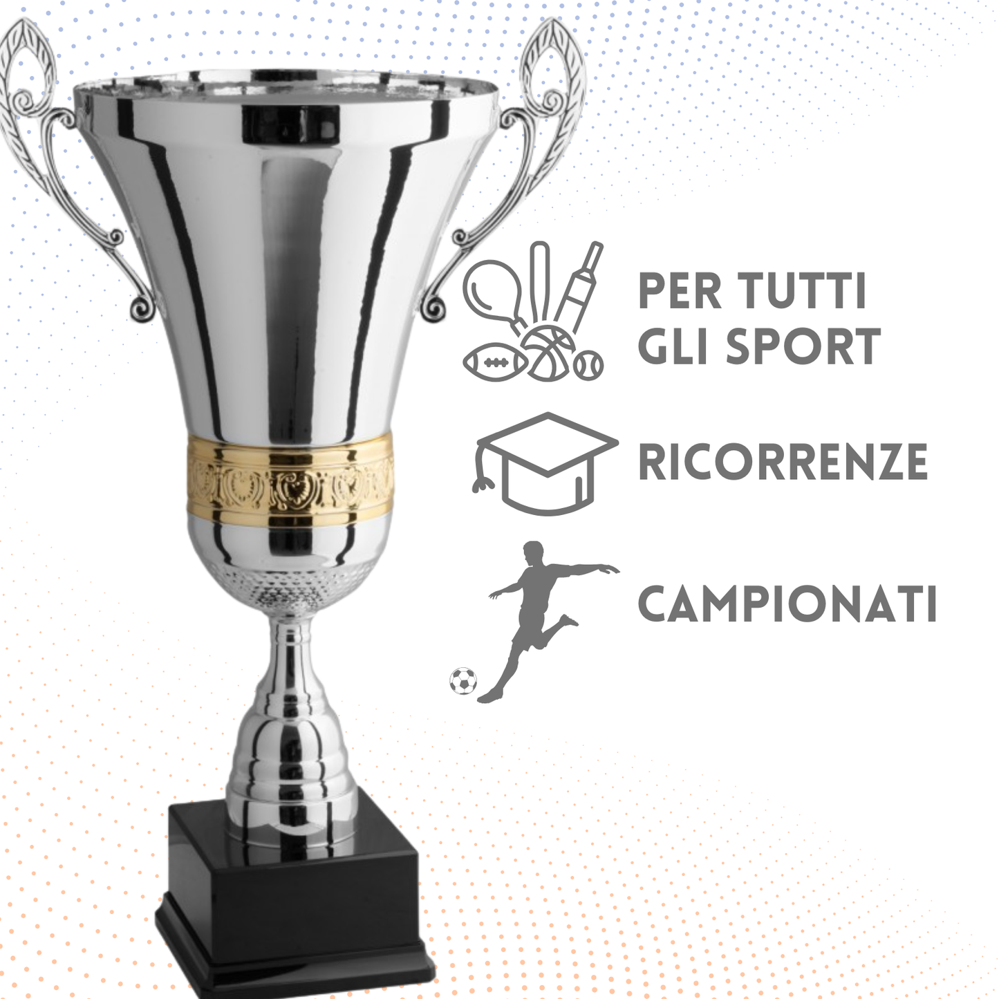 Trofeo con manici 62 cm da 3,7 Kg | Cod. 1.091