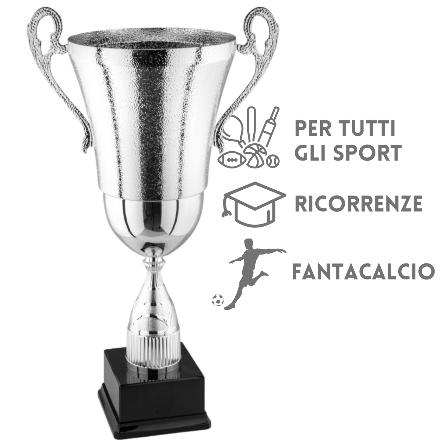 Set 6 premiazioni da 65 a 37 cm in metallo | Cod. 2.149