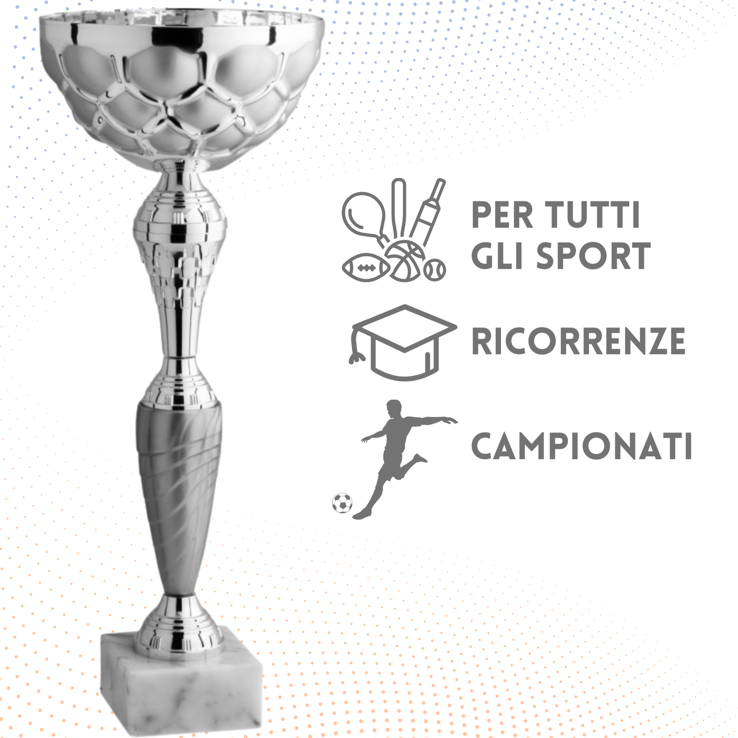 Coppa da 40 cm con base in marmo | Cod. 8.042