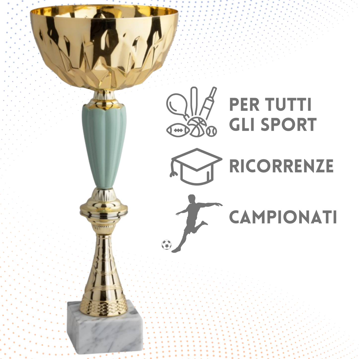 Coppa da 29 cm con base in marmo | Cod. 11.035G