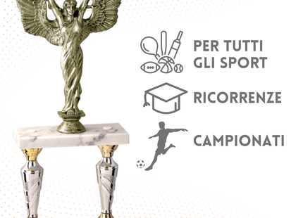 Trofeo con Vittoria da 47 cm a due piani | Cod. 5.234