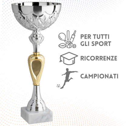 Coppa da 31 cm con base in marmo | Cod. 12.053S