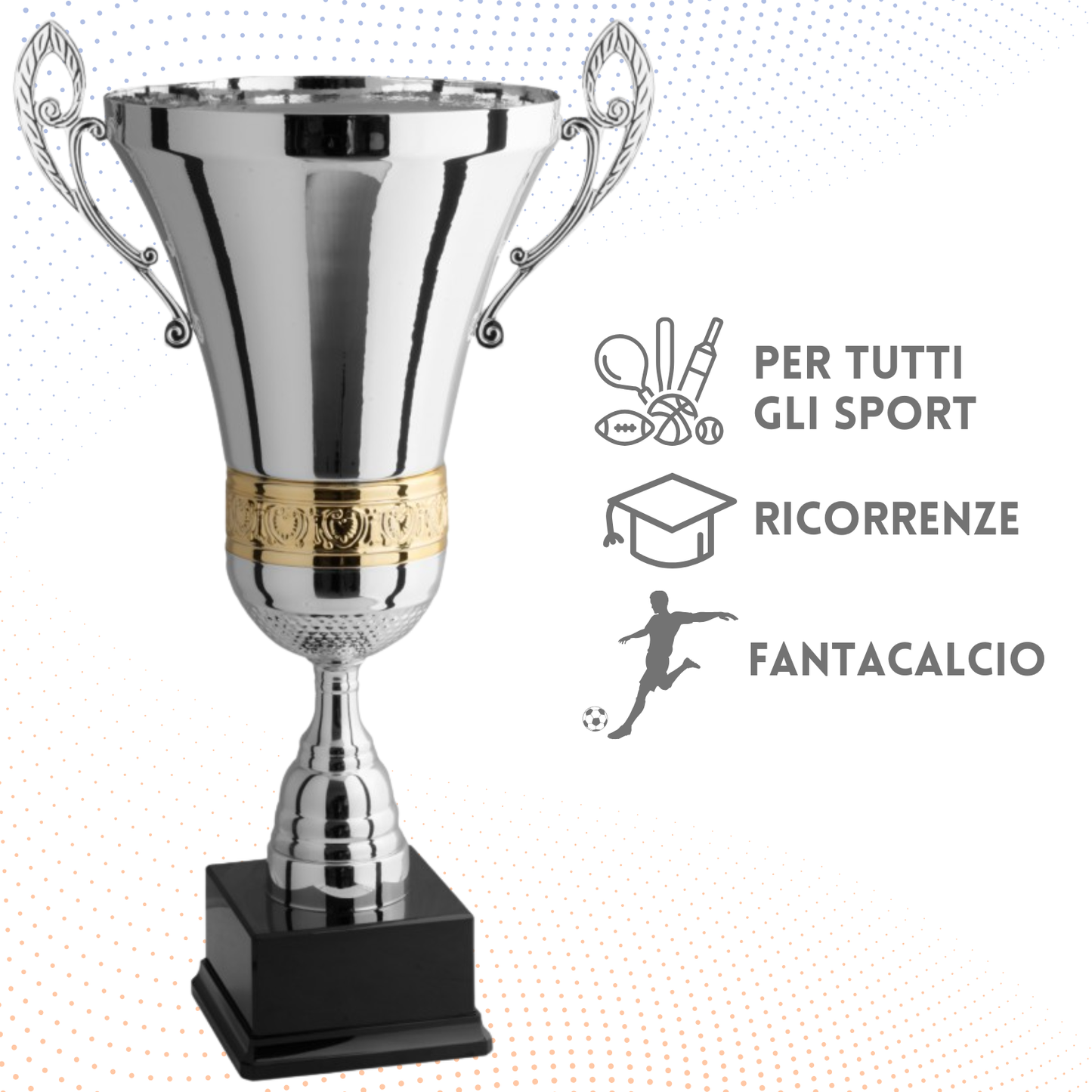 Tris di premiazioni personalizzate con manici 62 - 55 - 50 cm | Cod. 1.092-T