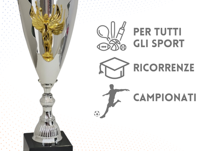 Trofeo in metallo da 41 cm, peso da 1 Kg | Cod. 4.313