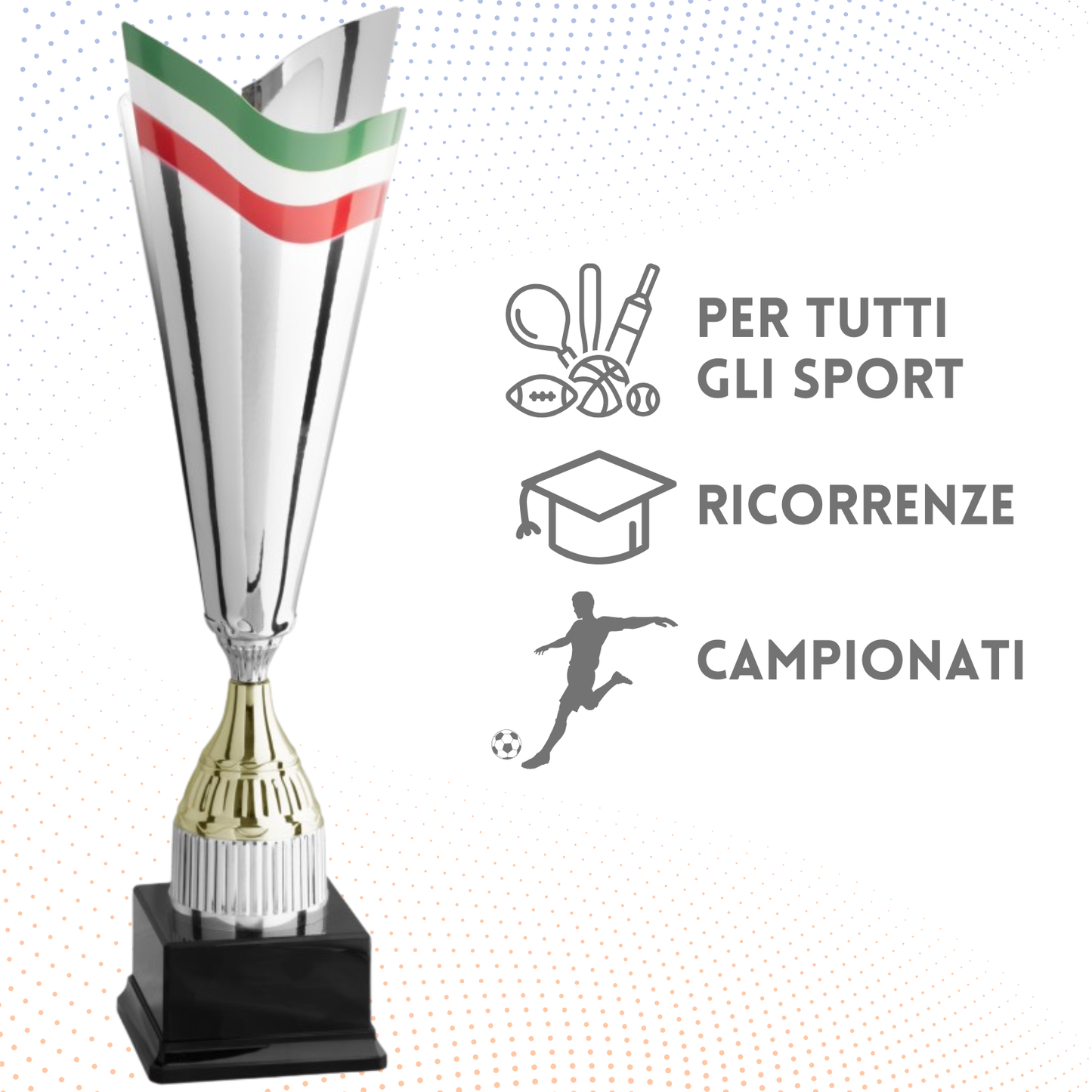 Tris di trofei personalizzati 57 - 52 - 46 cm | Cod. 3.111-T