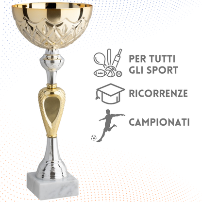 Coppa da 35 cm con base in marmo | Cod. 12.051G