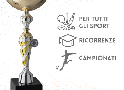 Coppa da 34 cm gold con tazza in metallo | Cod. 9.194G