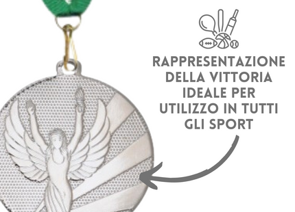 Medaglia personalizzata 50 mm argento | Cod. 23.009.23SQ