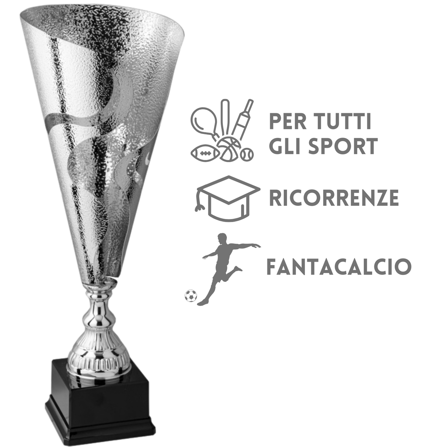Coppa trofeo lavorazione ruvida da 55 cm | Cod. 2.431