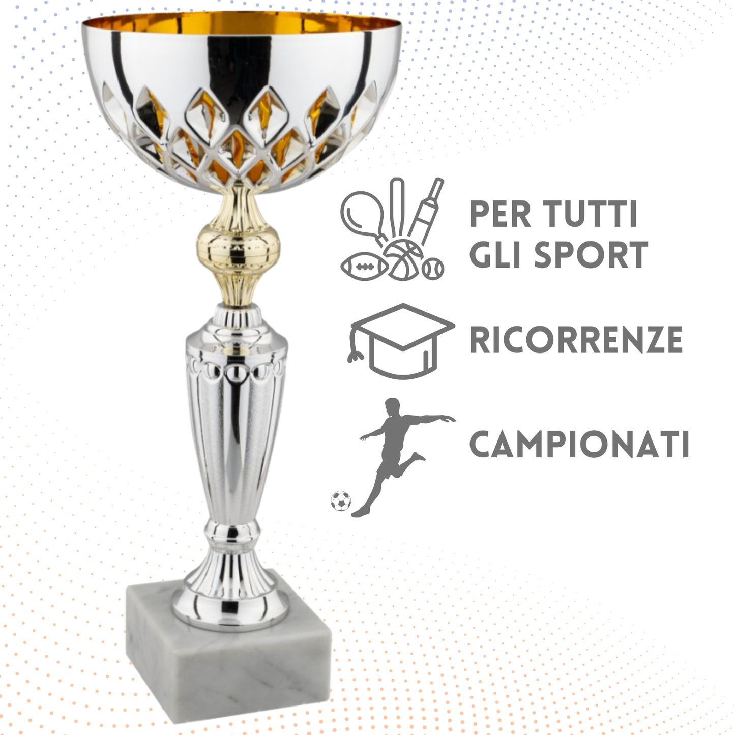 Coppa da 29 cm con base in marmo | Cod. 10.024