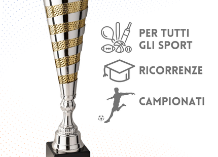 Trofeo in metallo da 45 cm artigianale | Cod. 6.472