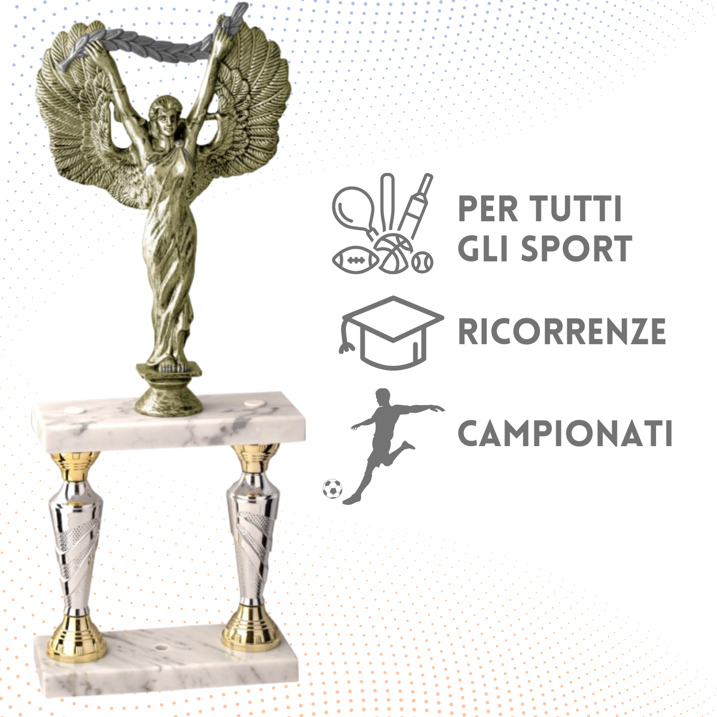 Trofeo con Vittoria da 48 cm a due piani | Cod. 5.232