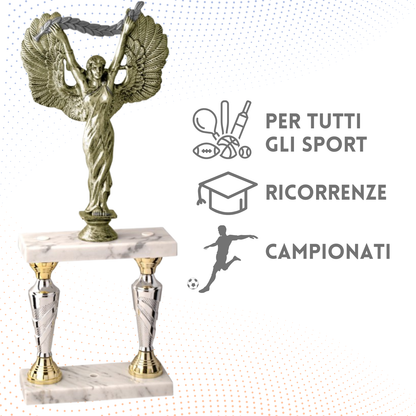Trofeo con Vittoria da 48 cm a due piani | Cod. 5.232
