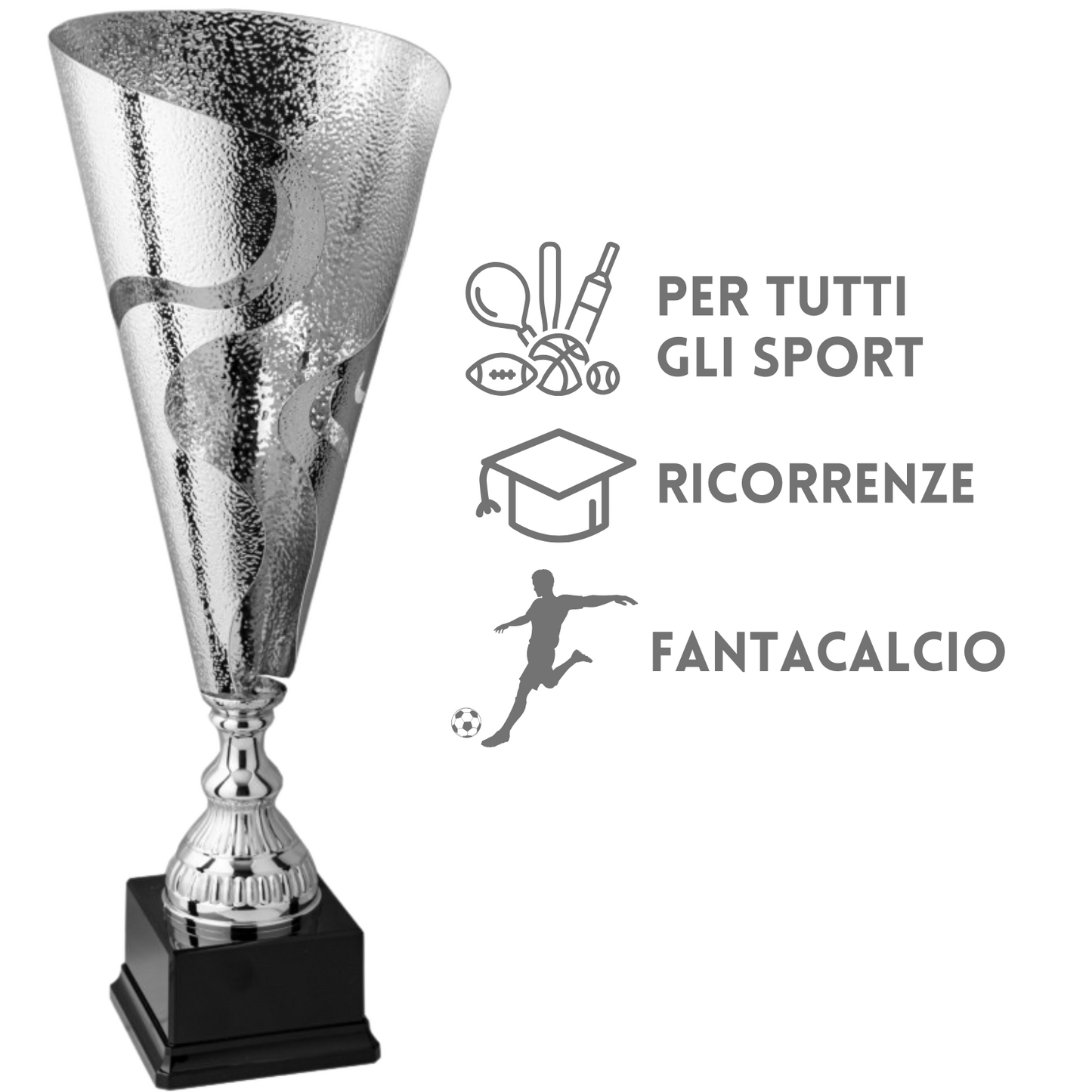 Coppa trofeo lavorazione ruvida da 53 cm | Cod. 2.432