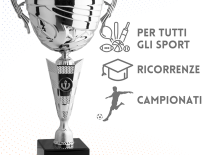 Trofeo in metallo da 46 cm con manici | Cod. 8001