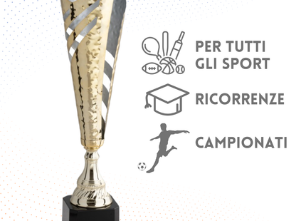Trofeo in metallo da 49 cm, peso da 1 Kg | Cod. 4.551