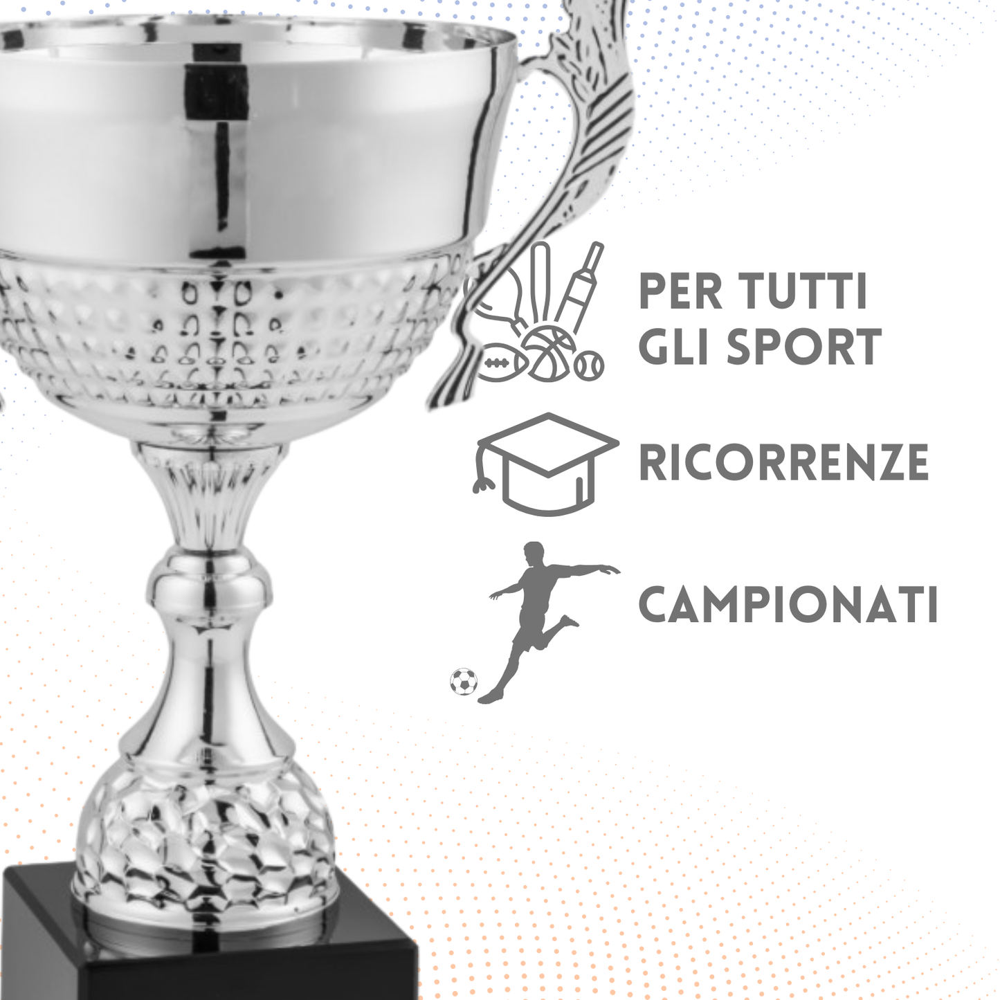 Trofeo in metallo da 38 cm con manici | Cod. 7.501