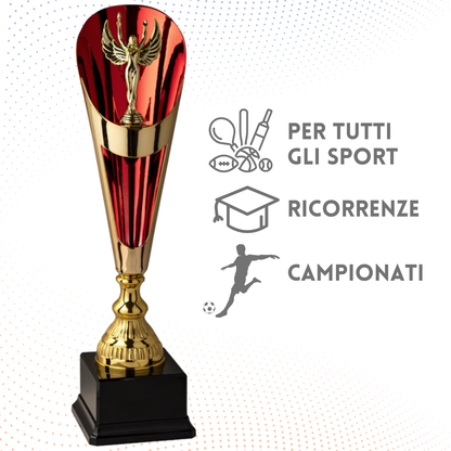 Trofeo in metallo da 40 cm con Vittoria | Cod. 6.481