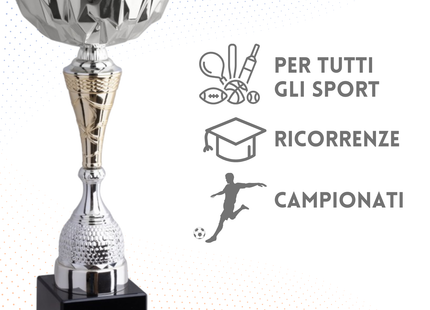 Coppa da 34 cm siver con tazza in metallo | Cod. 9.053S