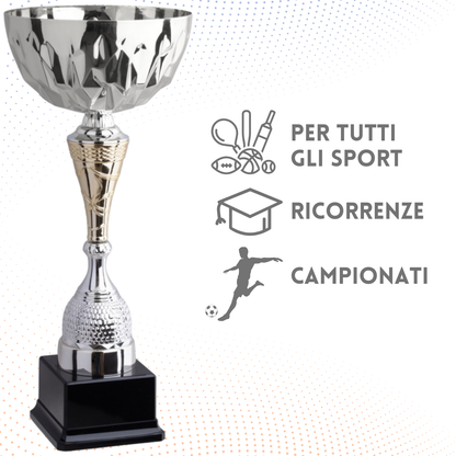 Coppa da 34 cm siver con tazza in metallo | Cod. 9.053S