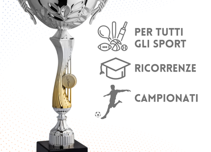 Trofeo in metallo da 49 cm con manici | Cod. 6.041