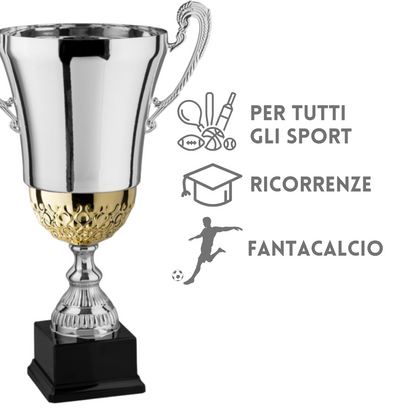 Tris di trofei personalizzati con manici 58 - 51 - 46 cm | Cod. 2.491G